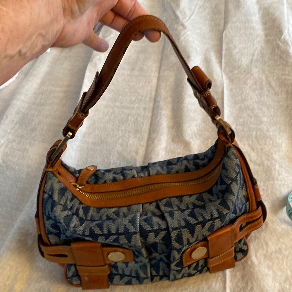 Michael Kors Denim Leather Sachel